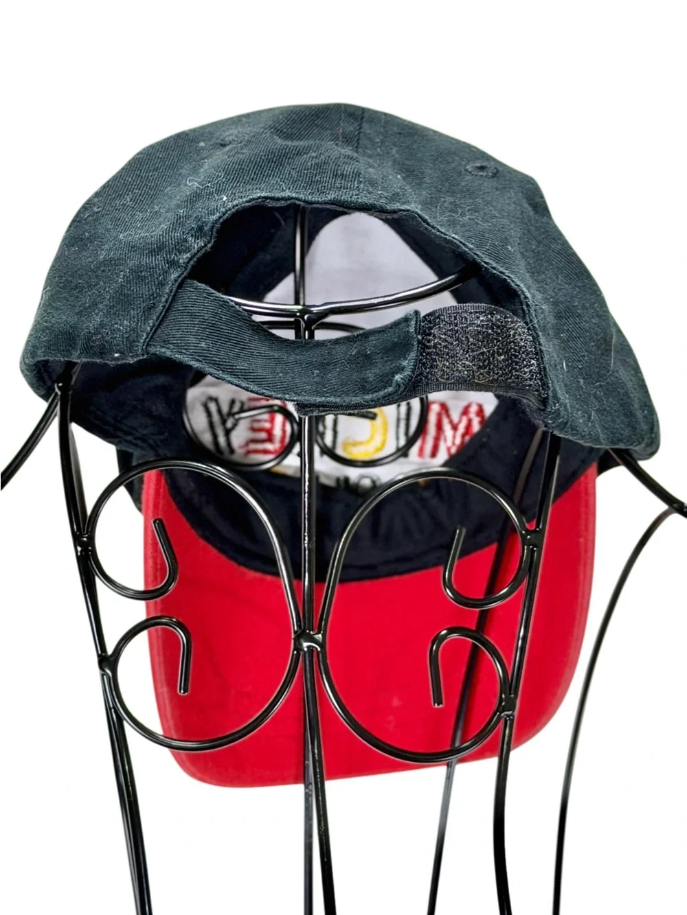 Disney Black and Red Mickey Ear Cap with Gray Trim